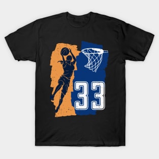 Retro No 33 Woman Basketball Grunge Jersey Gift For Women Girl T-Shirt